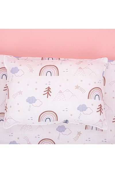 Yunikobaby Pastel Rainbow - Diaper Mat and Pillow Set