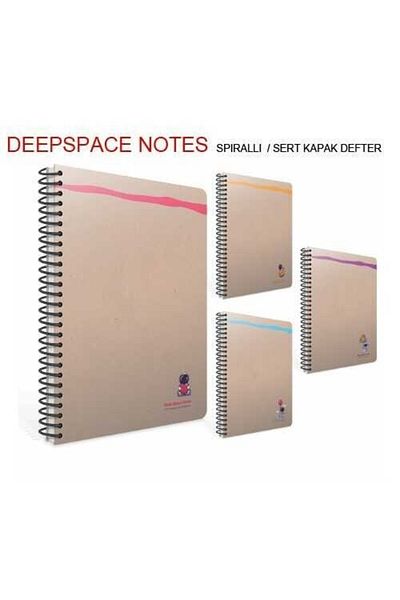 Gıpta Deepspace Notes Spiral Hard Cover Notepad 16x16cm 100 Sheets Lined