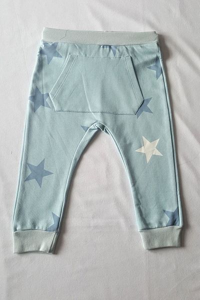 Cassiope Boy's Kangaroo Pocketed Bottom Tracksuit Star Patterned Blue
