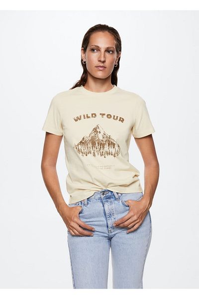 MANGO Woman Tricou cu mesaj