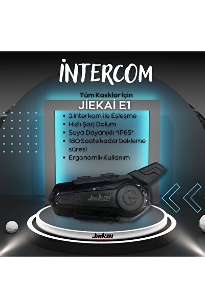 JİEKAİ Intercom Jk1000 Intercom Siyah Su Geçirmez