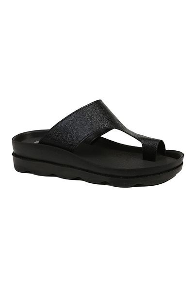 Pierre Cardin PC-6961-3953 Black Wrinkled Women's Slippers