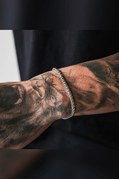 The Collection Unisex Angelus Kararmaz Gümüş Çelik Bileklik