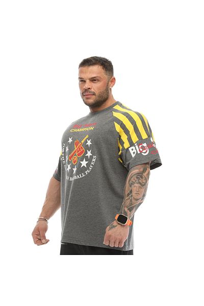 Big Sam Reglan Sleeve Yellow Detail Training T-Shirt 2686