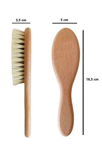 GM CAPELLA 100% Natural Goat Hair Baby Hair Brush Soft Baby Comb