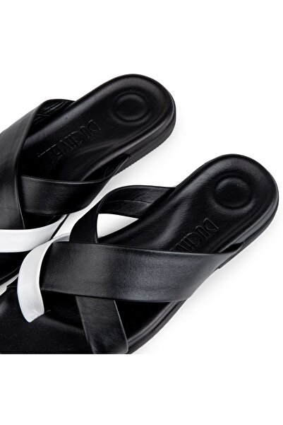 Ducavelli Estate Hakiki Deri Erkek Terliği, Hakiki Deri Terlik, Ortopedik Taban Terlik, Kauçuk Taban Terlik