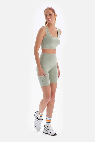 Dagi Mintgrüne Biker-Strumpfhose für Damen mit Taschen