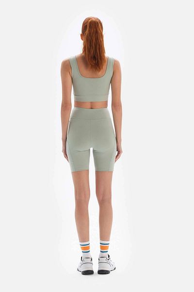 Dagi Mintgrüne Biker-Strumpfhose für Damen mit Taschen