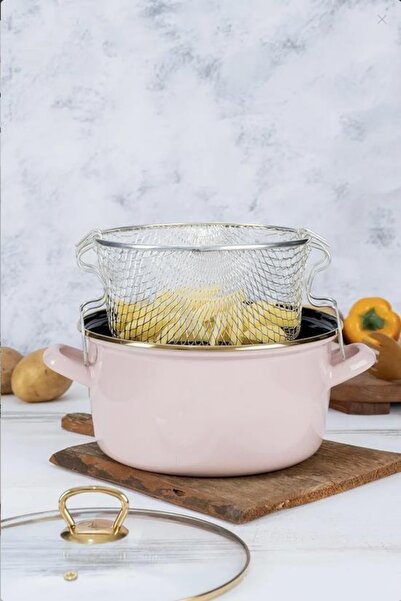 ACAR 357 وعاء شطف المينا كواليتا سافور باللون الوردي 22 سم