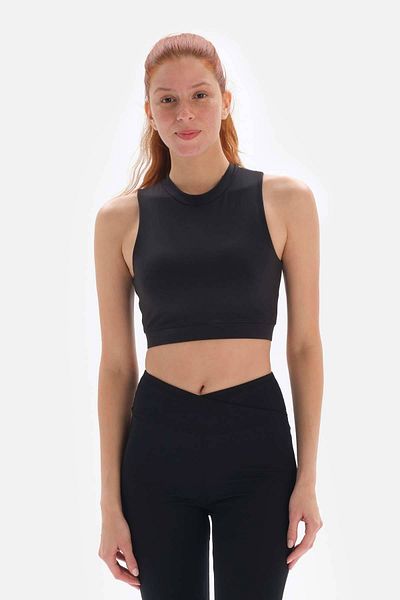 Dagi Schwarzer Damen-Sport-BH mit Fenster hinten