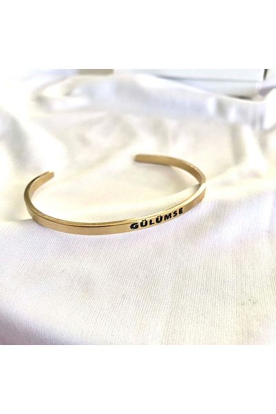 YÖRÜK TASARIM Smile Gold Steel Bracelet
