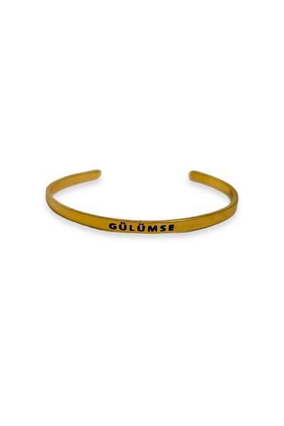 YÖRÜK TASARIM Smile Gold Steel Bracelet
