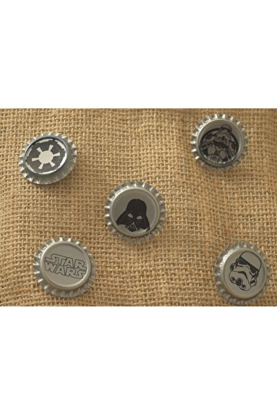 FanomCraft Vintage Gazoz Kapağı Rozet 5'li Set