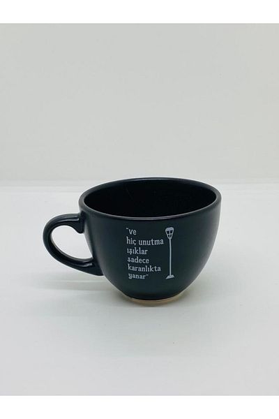 Retina Shop And Never Forget Lights Only Light in the Dark Black Teacup