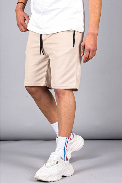 Madmext Pantaloni scurți de bază pentru bărbați, bej, cu ajustare normală, 5464