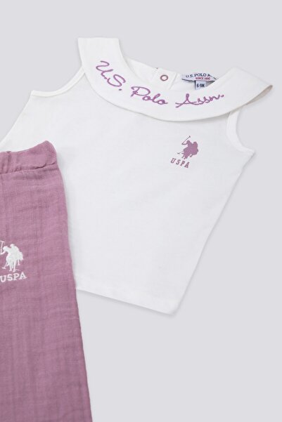 U.S. Polo Assn. U.s. Polo Assn Creamy Touch Krem Bebek Tshirt Takım