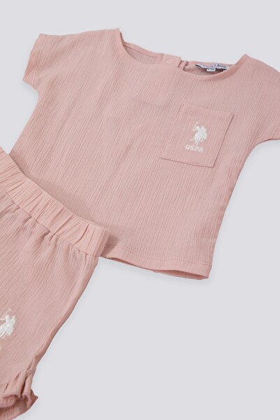 U.S. Polo Assn. U.s. Polo Assn Sweet Candy Chic Pembe Bebek Tshirt Takım
