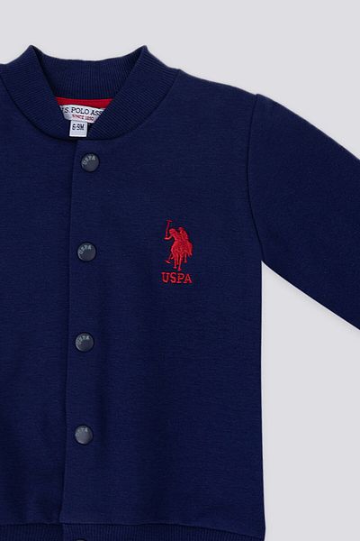 U.S. Polo Assn. US Polo Assn.Navy Blue Baby Boy Cardigan - Dark Pattern