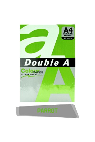 DOUBLE A Renkli Fotokopi Kağıdı 25 Li A4 80 Gr Parrot