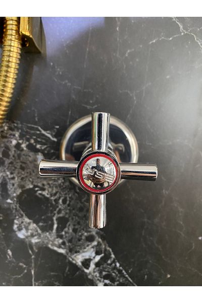 İSAOĞLU YAPI Taharat Faucet Intermediate Faucet Toilet Faucet Brass Material Large Nozzle Open Close System