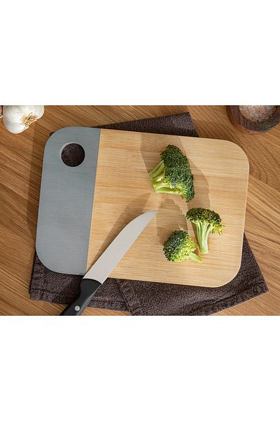 English Home Peony Bamboo Cutting Board 25x18 Cm Gray