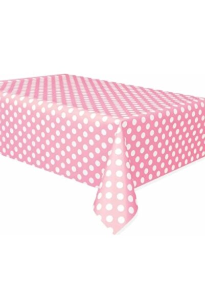 Parti Selesi Pembe Puantiyeli Baskılı Plastik Masa Örtüsü 120×180 Kullan At P...