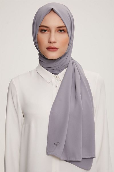 Armine Trend Medina Silk Shawl - Atsmıs-9902 Medium Gray