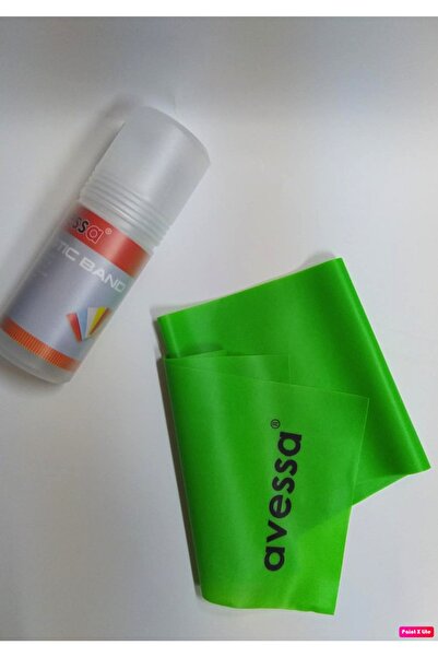 AVESSA حزام بيلاتيس متوسط المقاومة من اللاتكس في أنبوب PVC Pb-40، قطعة واحدة باللون الأخضر