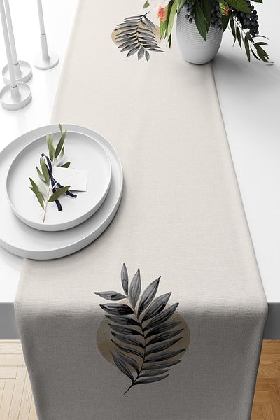 Pilloveland Runner Opal Patterned Suede Woven 140*40 cm
