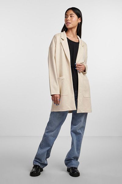 PIECES Winterjacke - Weiß - Zweireihig