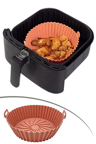 Buffer ® Heat Resistant Washable Silicone Oven and Airfryer Round Model Baking Mat 20 Cm