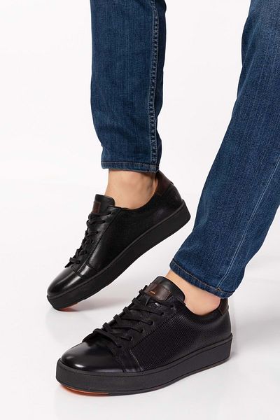 Gondol În interior și în exterior Pantofi casual din piele naturală cu talpă anatomică Ny.836 - Negru - 45