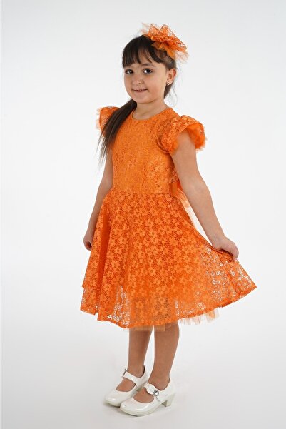 HMZ GOLD Papatya Desenli Tokalı Elbise-- Mezuniyet-dogum Günü Ve Kutlama Elbise