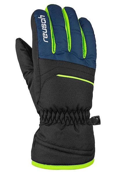 Reusch Alan Kids Ski Gloves Navy Blue Black