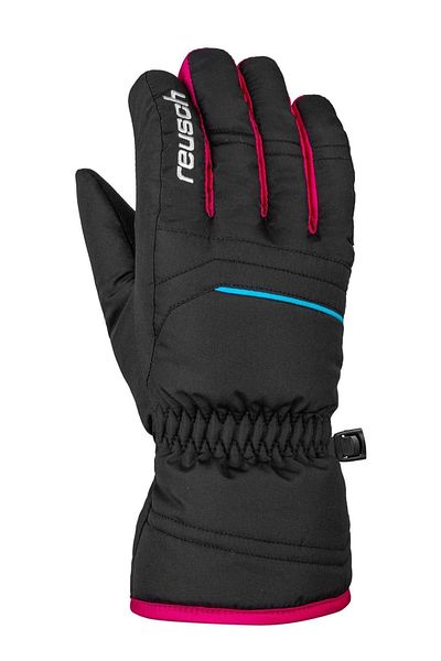 Reusch Alan Kids Ski Gloves Black/pink