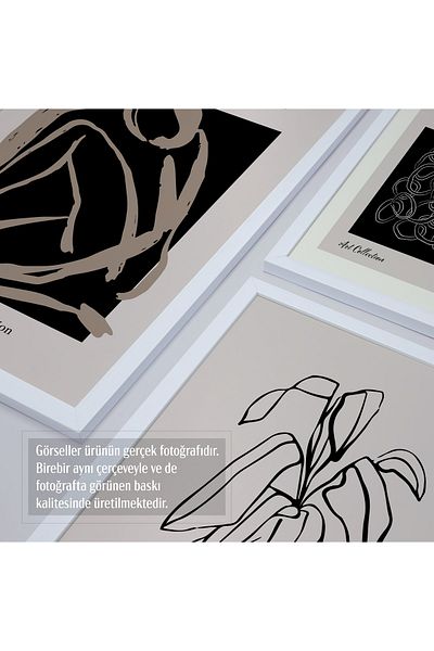 HOMEPACK Σετ 6 πίνακες με λευκό πλαστικοποιημένο πλαίσιο Six-004