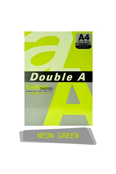 DOUBLE A Renkli Fotokopi Kağıdı 25 Li A4 75 Gr Neon Green