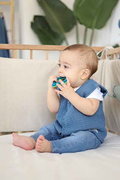 Ninna Kids Multi Muslin Baby & Kids Vest - Indigo