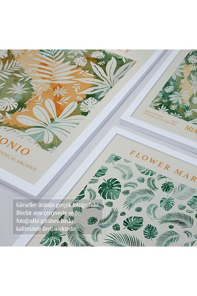 HOMEPACK Σετ 6 πίνακες με λευκό πλαστικοποιημένο πλαίσιο Six-015