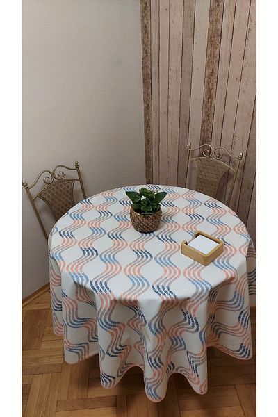 gonk Round,duck (LIQUID PUSHER, SPOT-PROOF) Fabric, Table Cloth