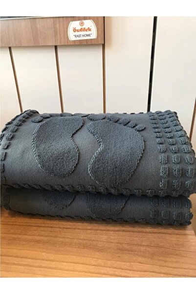 Özdilek Bath Foot Towel Set of 2 (anthracite)
