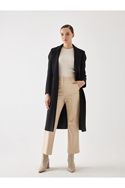 Juste Studio Fekete, egygombos részletes kabát