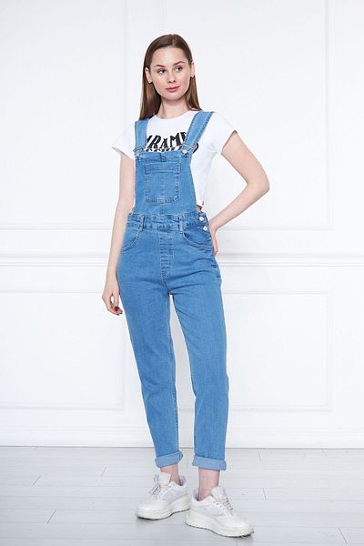 Pamuk Butik Salopetă din denim albastru pentru femei