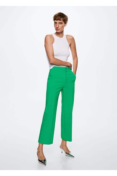 MANGO Woman Pantaloni culotte din material textil