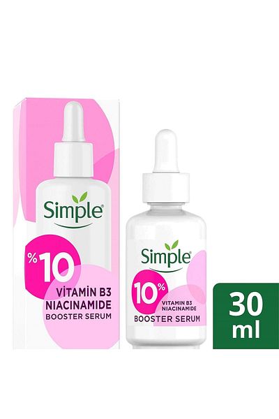 Simple Booster 10% B3 Niacinamide Vitamin Even Skin Tone Balancing Super Serum 30 ml