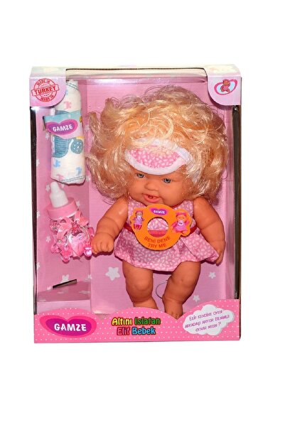 Oyuncakfabrikasi Türkçe Konuşan Altını Islatan Biberonlu Oyuncak Et Bebek Sarı Saçlı 25 Cm