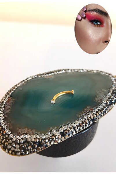 Bylin %100 316 L Cerrahi Çelik Nokta Zirkon Taşlı Rook, Kaş, Snog Muz Piercin...