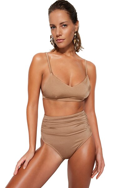 Trendyol Collection Bikini-Hose - Braun - Unifarben