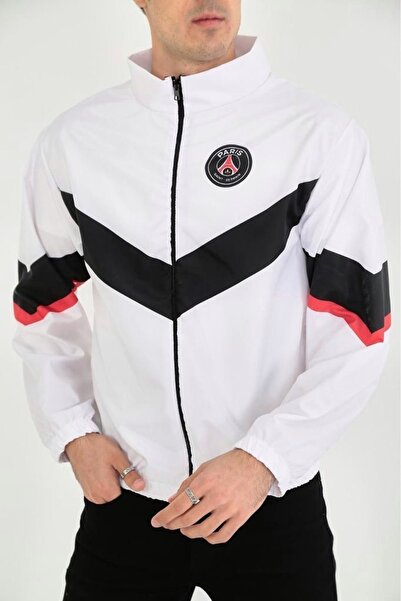 Be Original Unisex Παρίσι εμπριμέ ριγέ αδιάβροχο ανεμοθραύστης Προπόνηση τρεξίματος