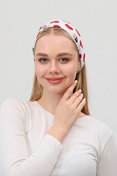 indirimsepeti Bandana Inimă Dantela Broderie Bandă de păr lucrată manual Accesoriu pentru păr elastic